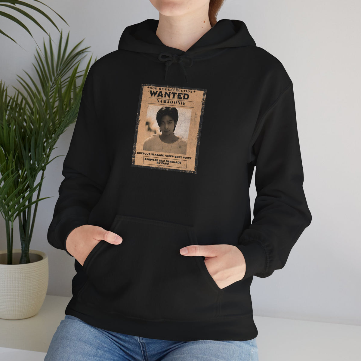 Wanted Namjoon Poster Hoodie — Vintage Photograph Graphic Sweatshirt