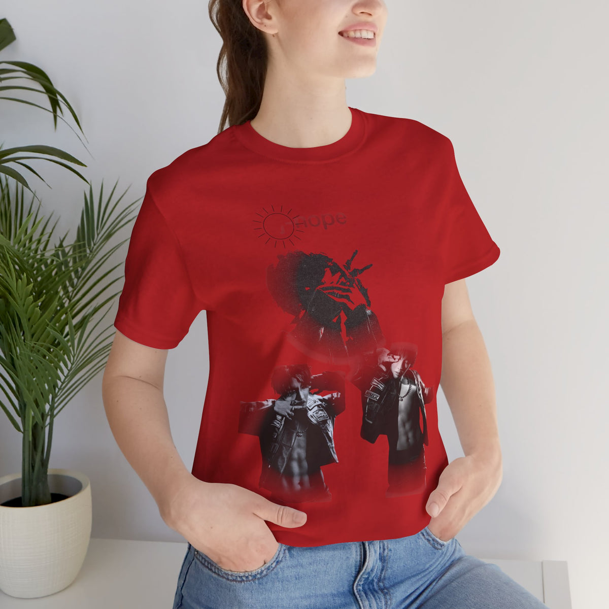 J HOPE T-Shirt — Grunge Black & White Band Photo Tee (Hope)