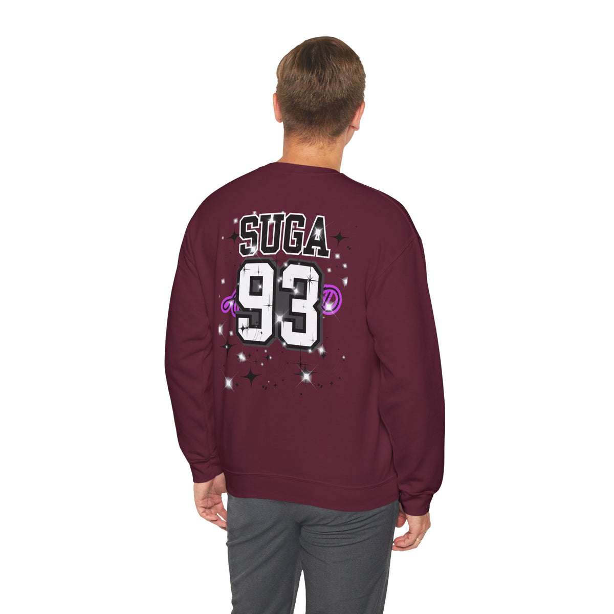 Graphic Crewneck Sweatshirt — "SUGA 93" Music Fan Design