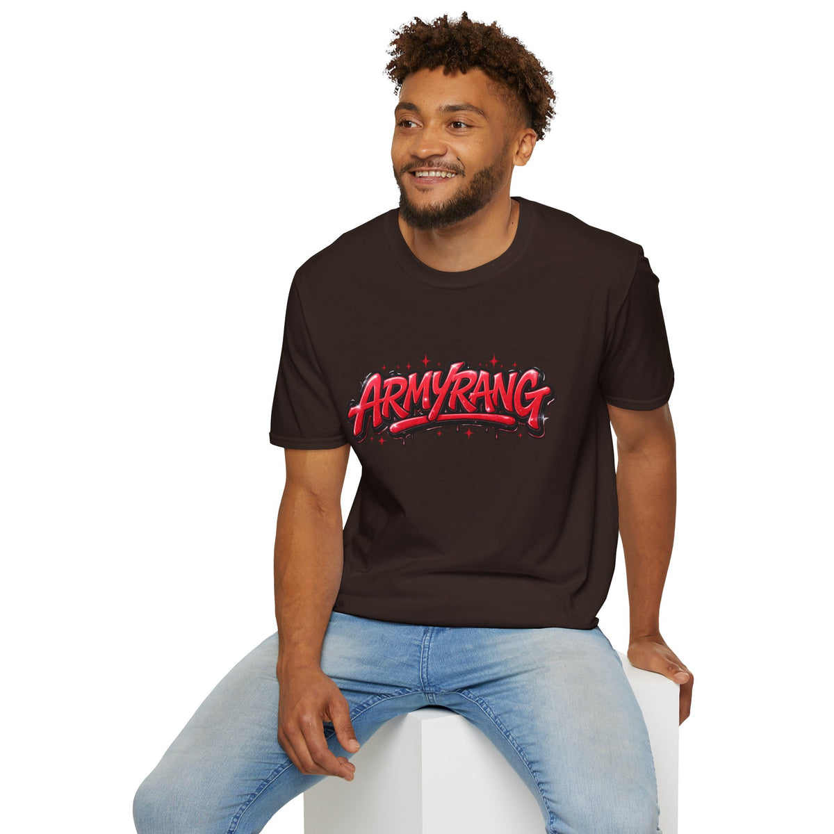 ArmyRang Graphic T-Shirt — Red Graffiti Streetwear Tee