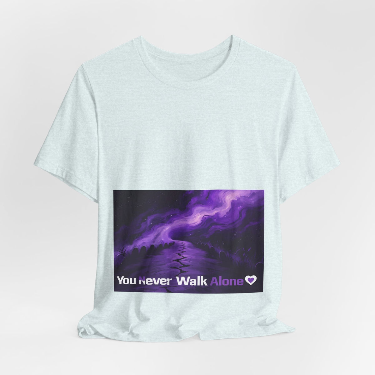 You Never Walk Alone Tee — Purple Nebula Graphic T-Shirt