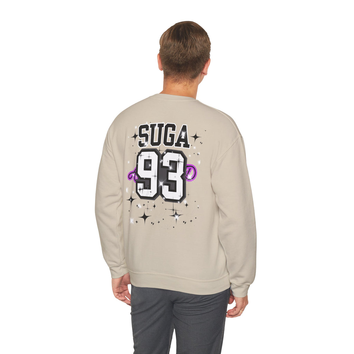 Graphic Crewneck Sweatshirt — "SUGA 93" Music Fan Design