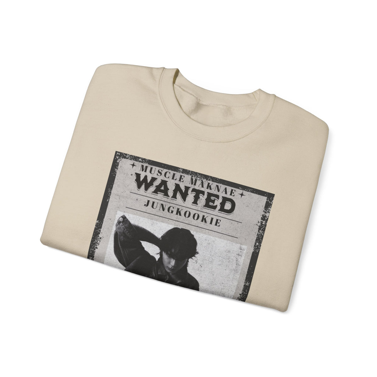 Wanted Poster Crewneck Sweatshirt — Vintage 'Wanted' Graphic Pullover