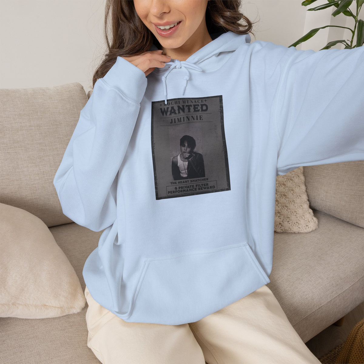 Jimmie Hoodie — "WANTED: Amnesie" Vintage Poster Graphic Hoodie