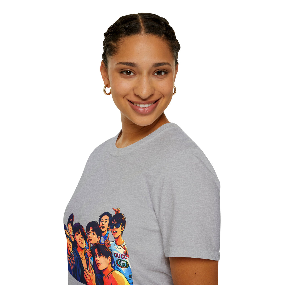 BTS K-Pop Group Photo T-Shirt — Colorful Band Portrait Tee