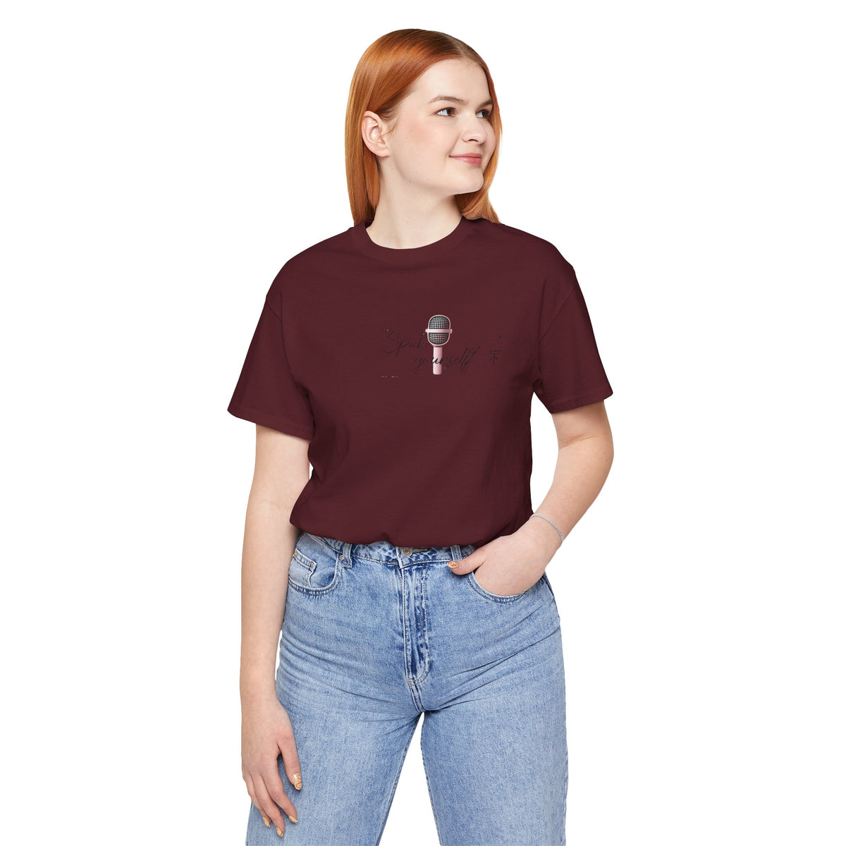 Microphone Graphic Tee — "Speak Your Truth" Short Sleeve T-Shirt