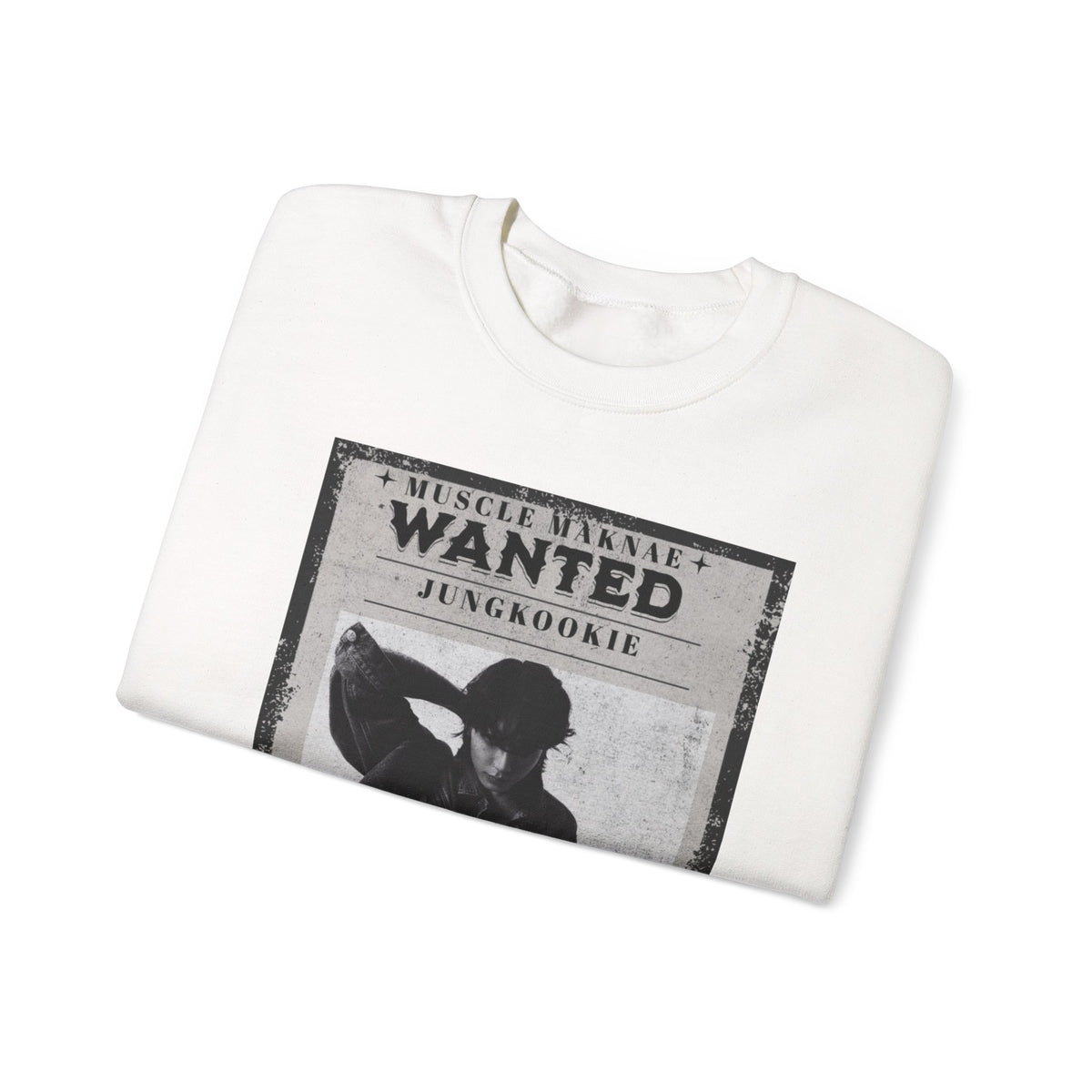 Wanted Poster Crewneck Sweatshirt — Vintage 'Wanted' Graphic Pullover