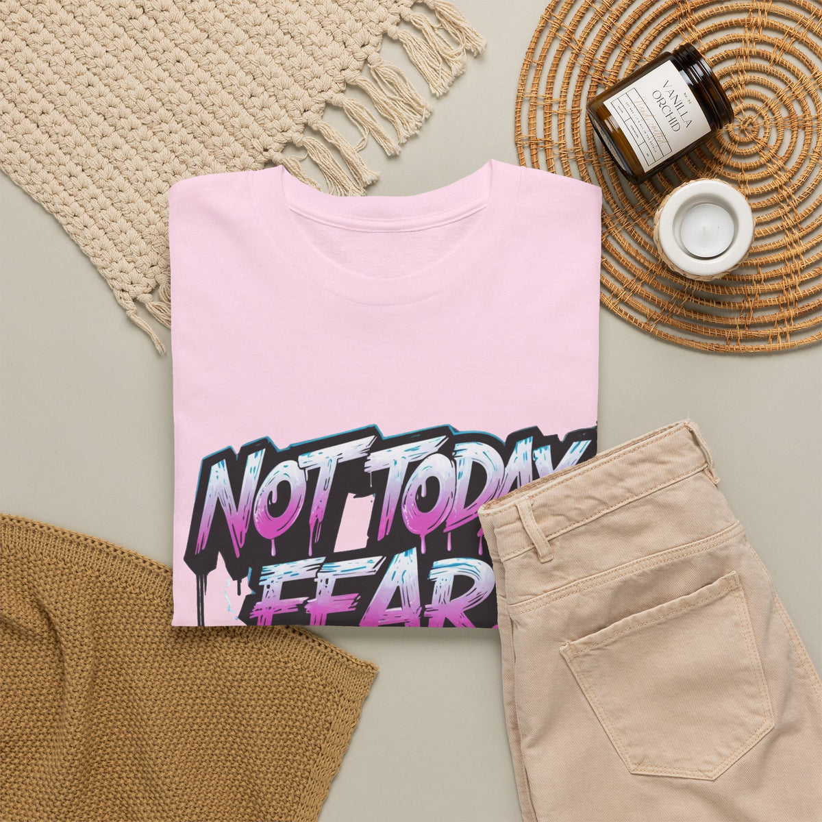 Not Today Fear! Graphic Tee — BTS  Motivational Streetwear