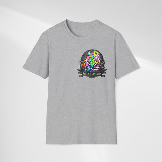 Hope World T-Shirt — Colorful Graffiti Heart Design