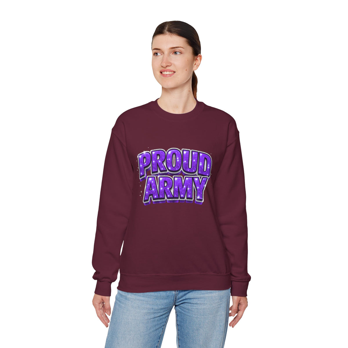 Proud Army Crewneck Sweatshirt — Support Pullover