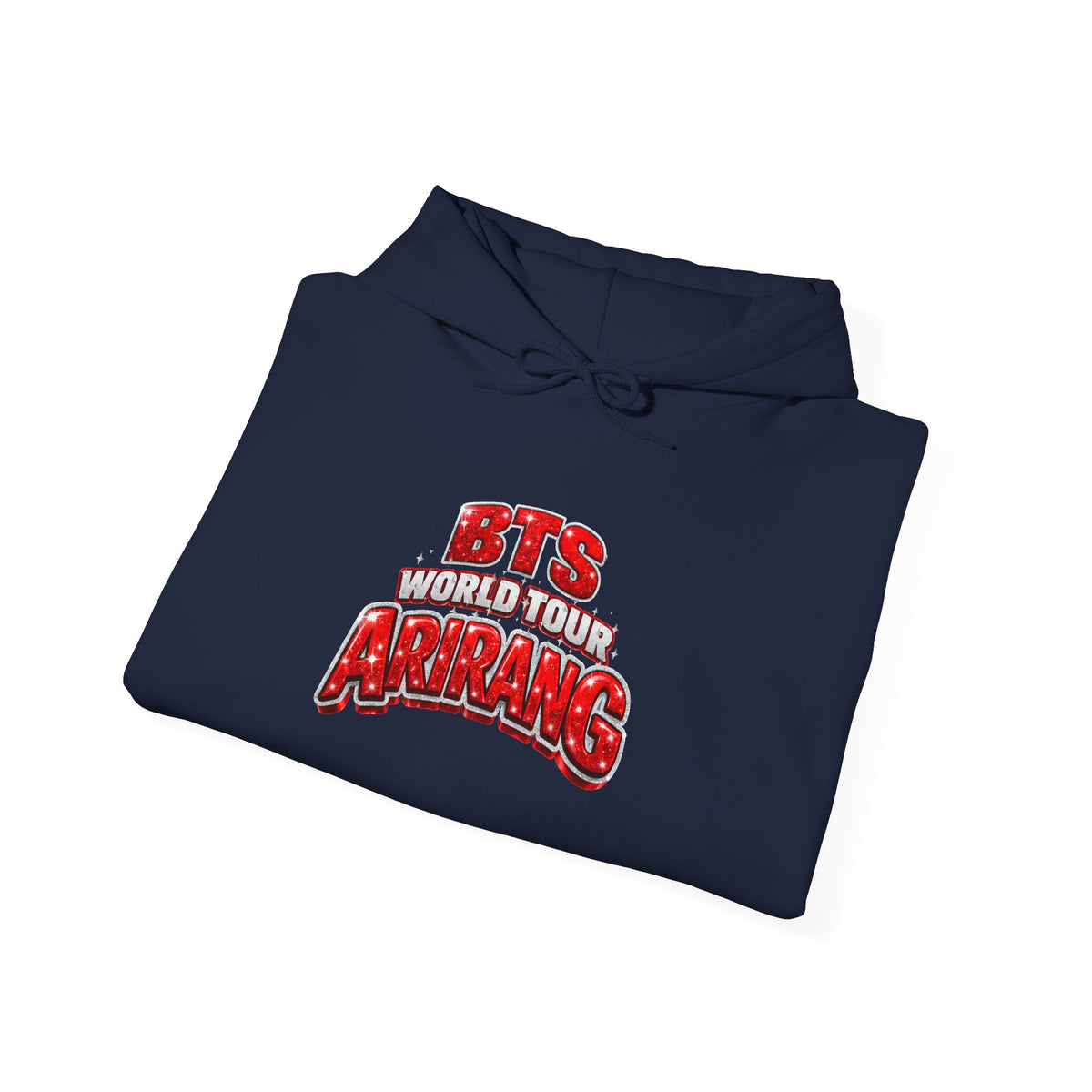 BTS Hoodie — "World Tour ARMY" Retro Red Graphic Pullover
