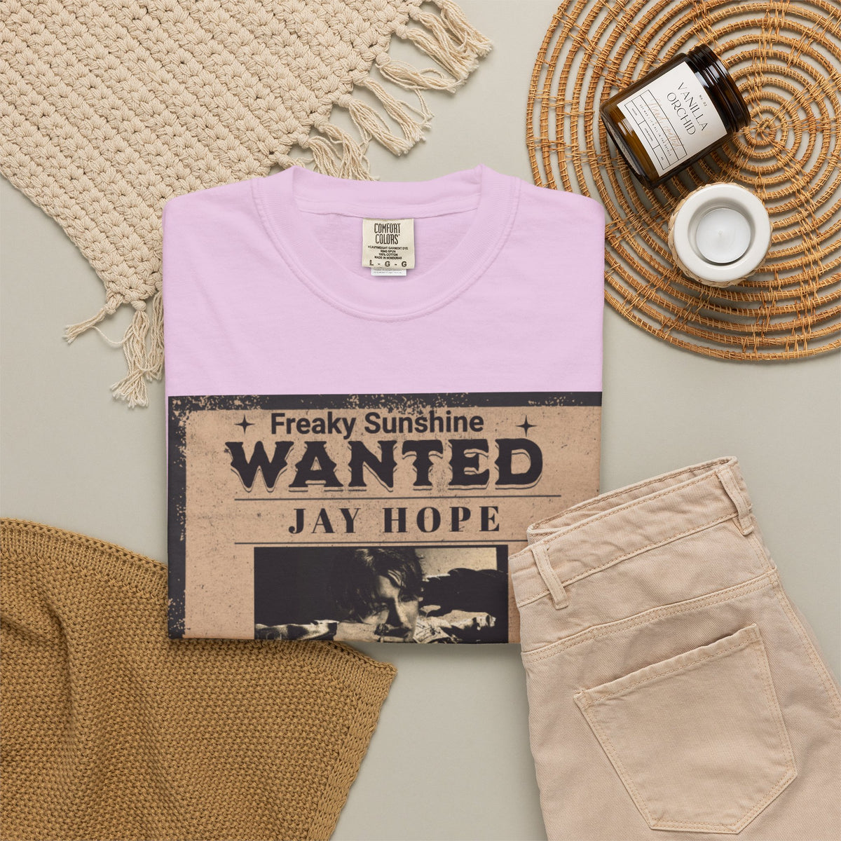 Wanted Poster Graphic T-Shirt — "Freaky Sunshine: Jay Hope" Vintage Style