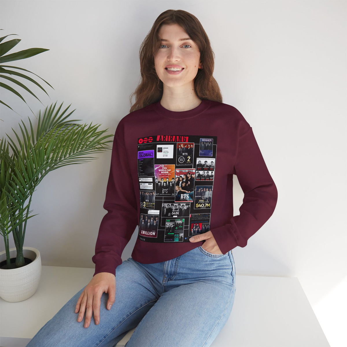 Collage Graphic Sweatshirt — BTS Moments Photo Montage Crewneck