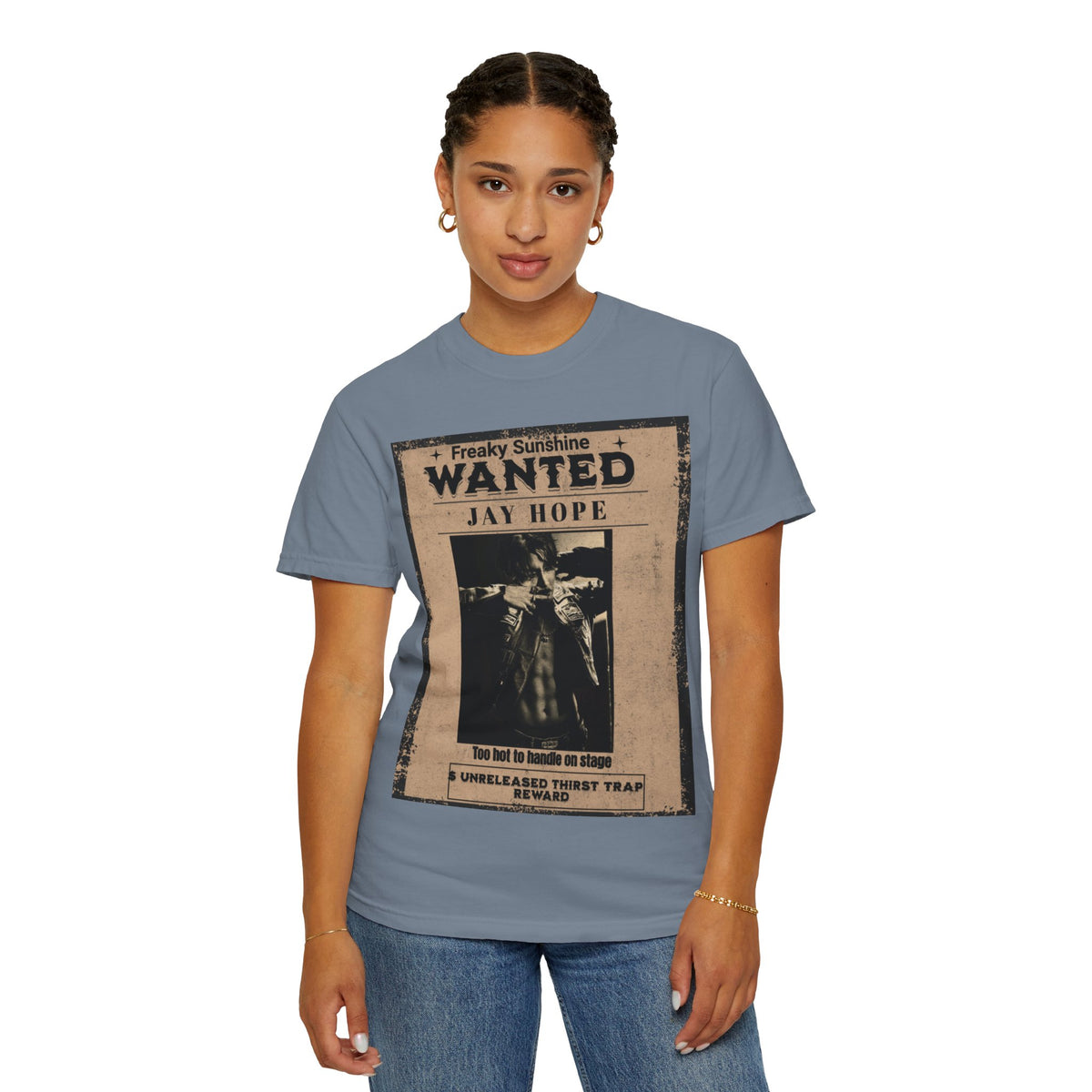 Wanted Poster Graphic T-Shirt — "Freaky Sunshine: Jay Hope" Vintage Style