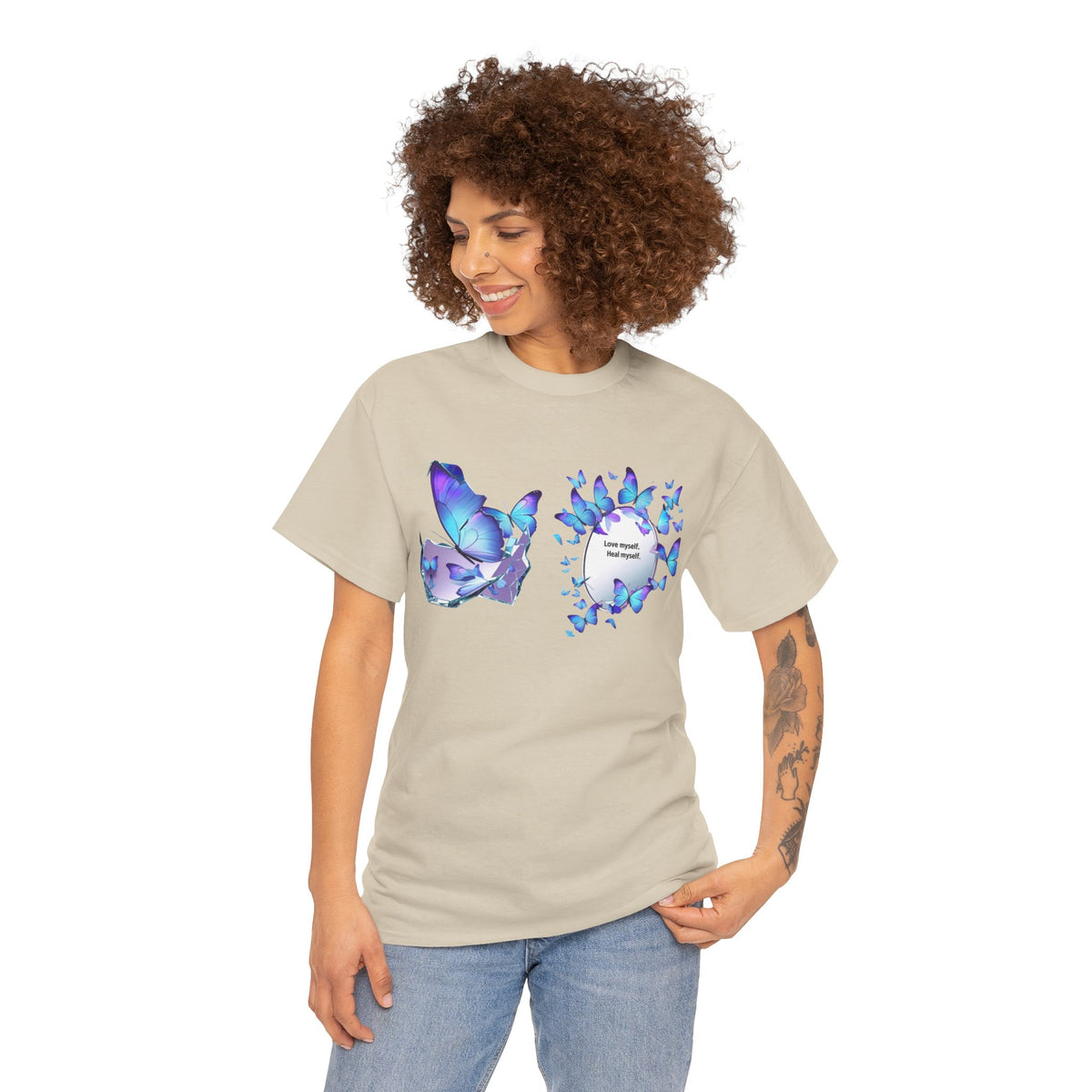 Butterfly Graphic Tee — BTS  Butterflies 'Beautiful' Design