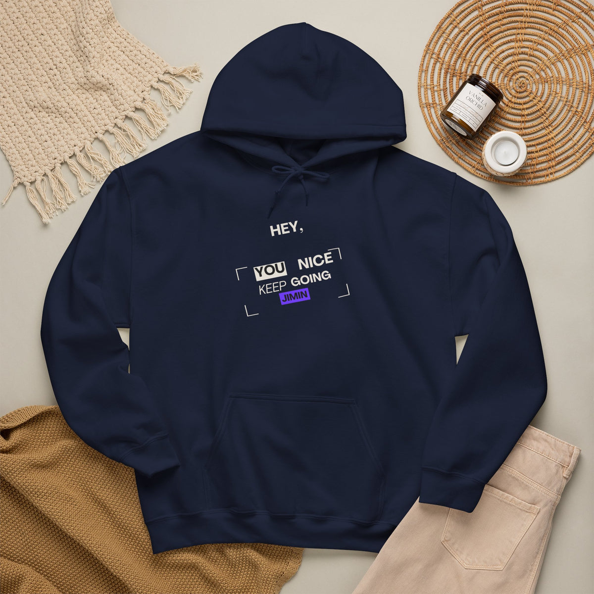 Hey, You Nice — Motivational Graphic Hoodie