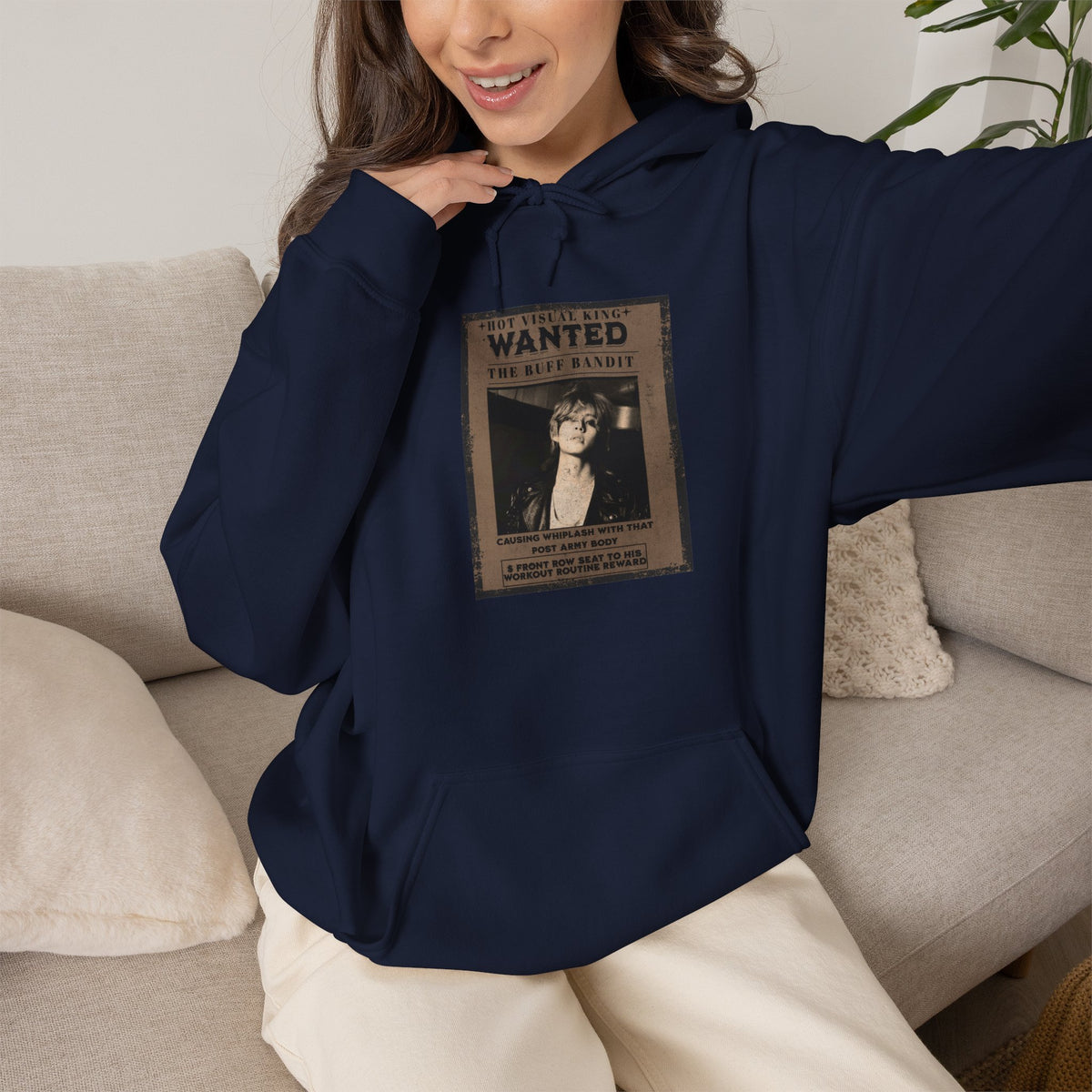 Vintage 'WANTED' Poster Hoodie — Retro V Design