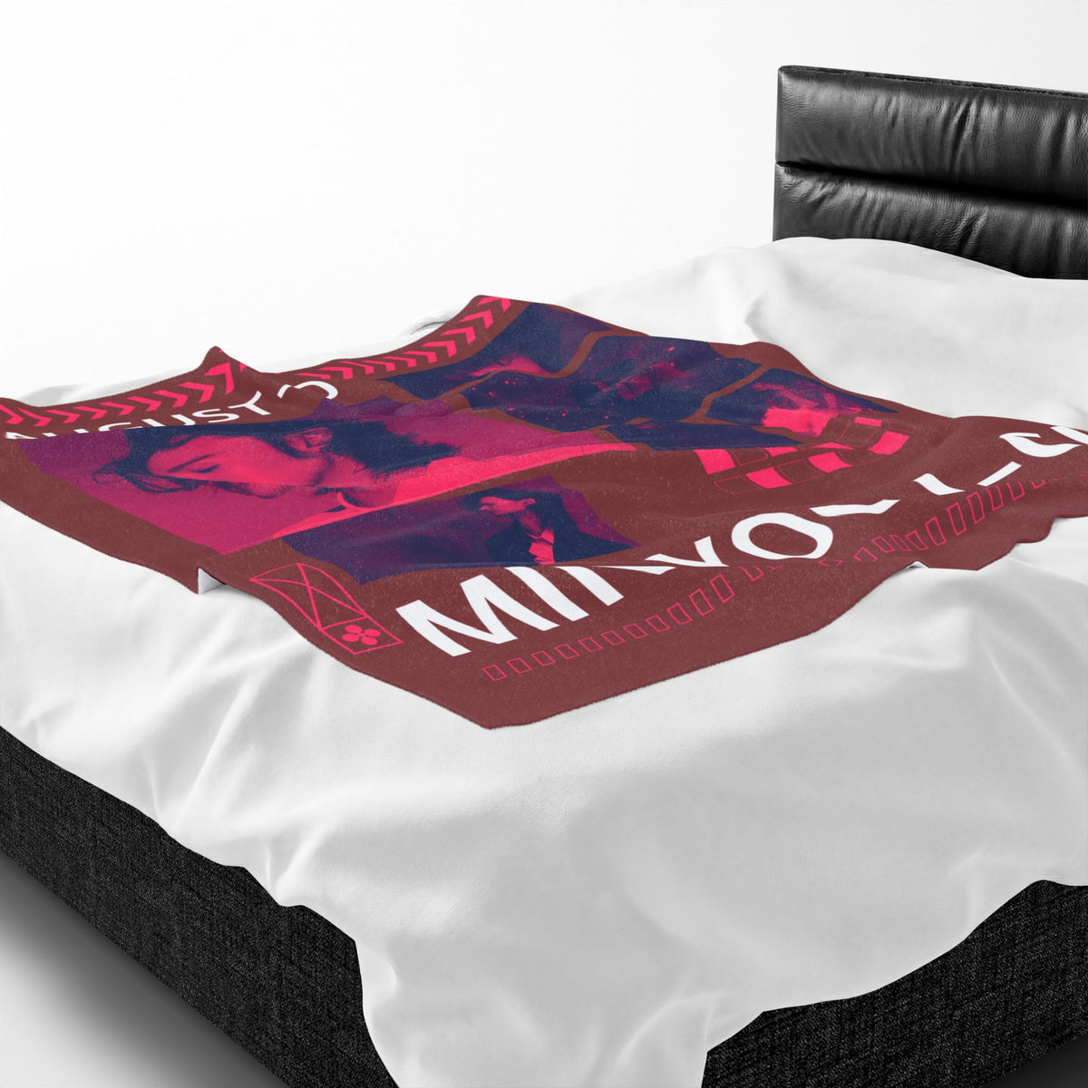 Velveteen Plush Blanket — Min Yoon‑Gi Photo Collage Throw (August‑D Design)