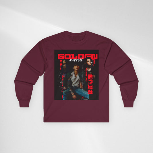 JK Golden Era Long Sleeve Tee — Retro Duo Portrait Graphic