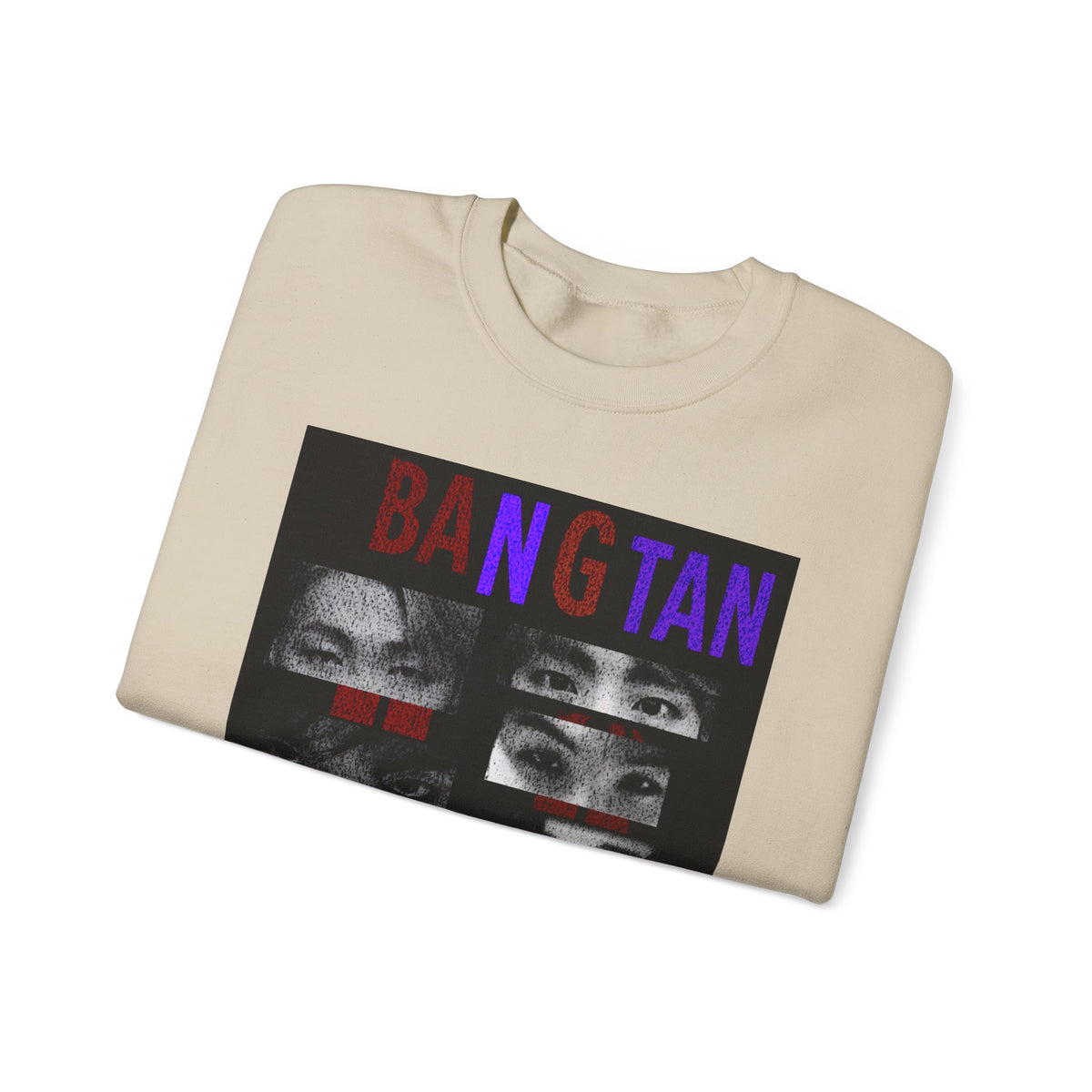 Bangtan Eyes Graphic Sweatshirt — K-Pop Fan Crewneck ("BANGTAN 07 FOREVER")
